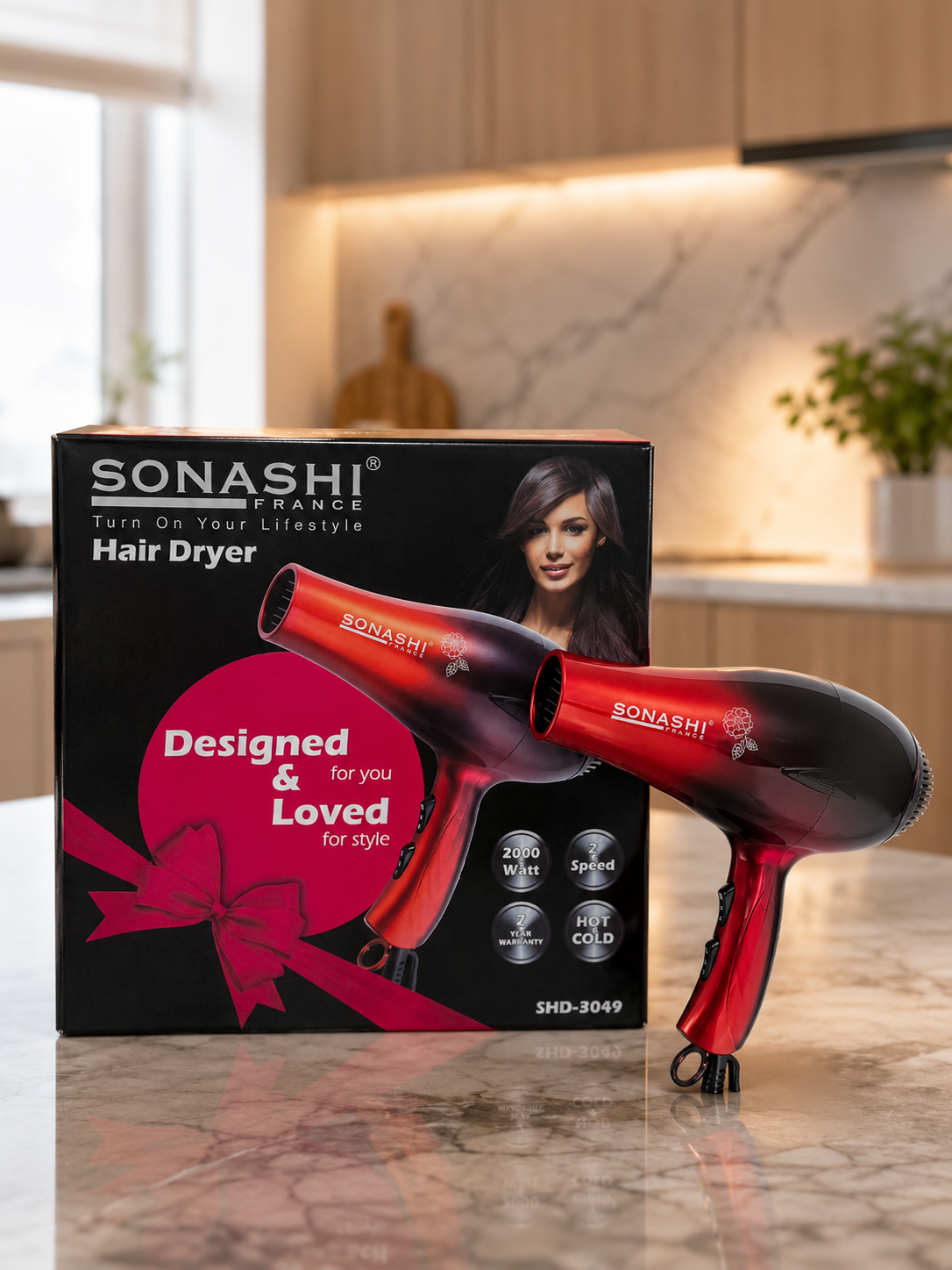 مجفف الشعر SONASHI France – 2000 واط