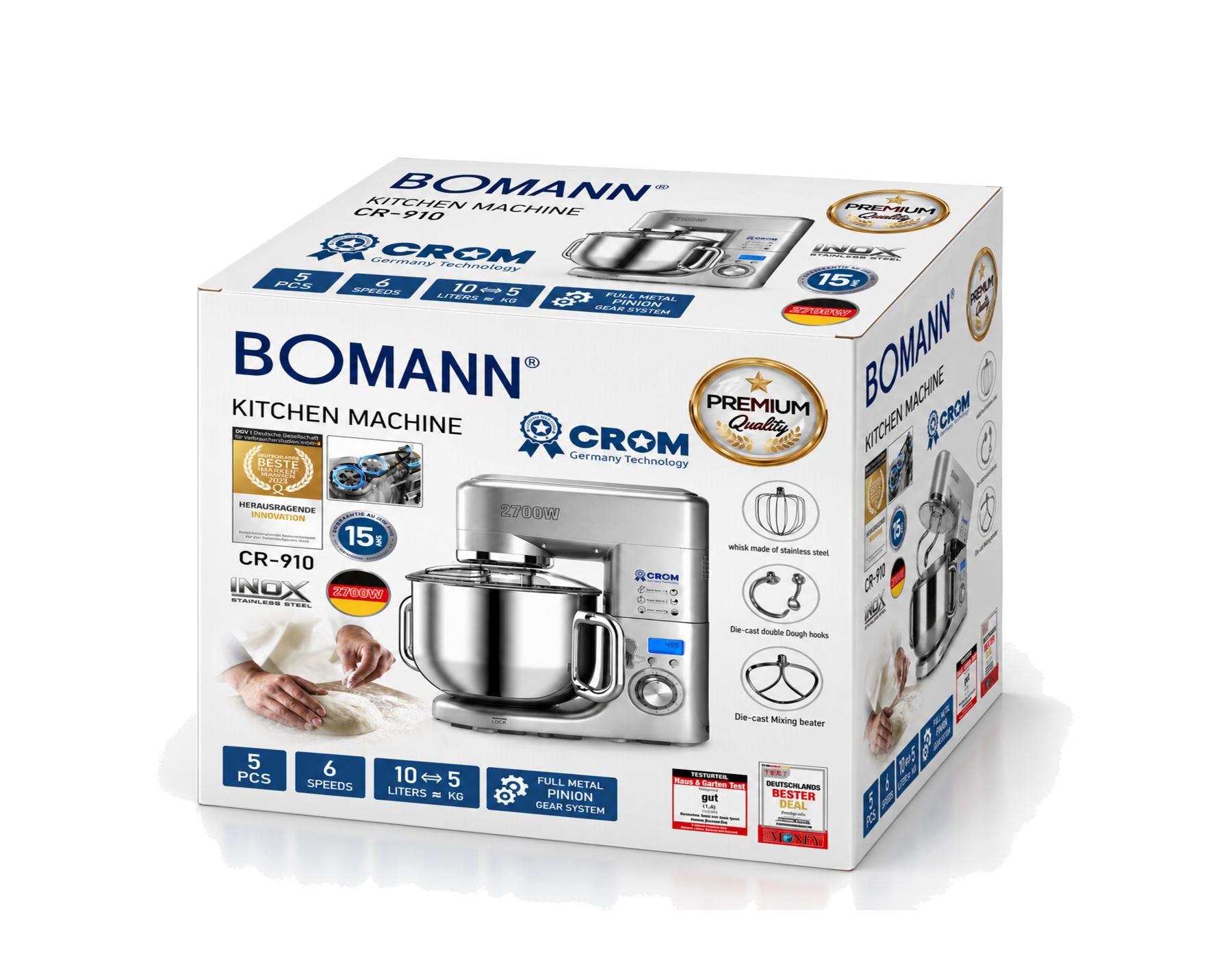 عجانة BOMANN × CROM CR‑910 الاحترافية – 2700W / 10L*