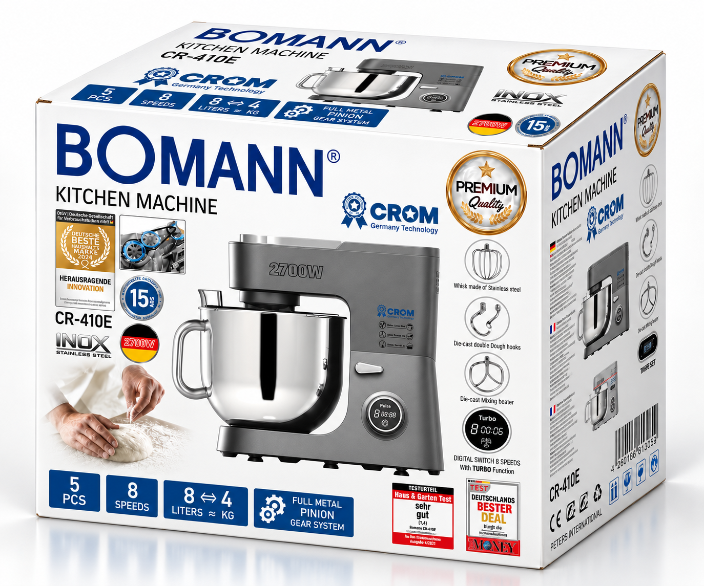 **عجانة BOMANN × CROM CR‑410E الرقمية – 2700W / 8L**