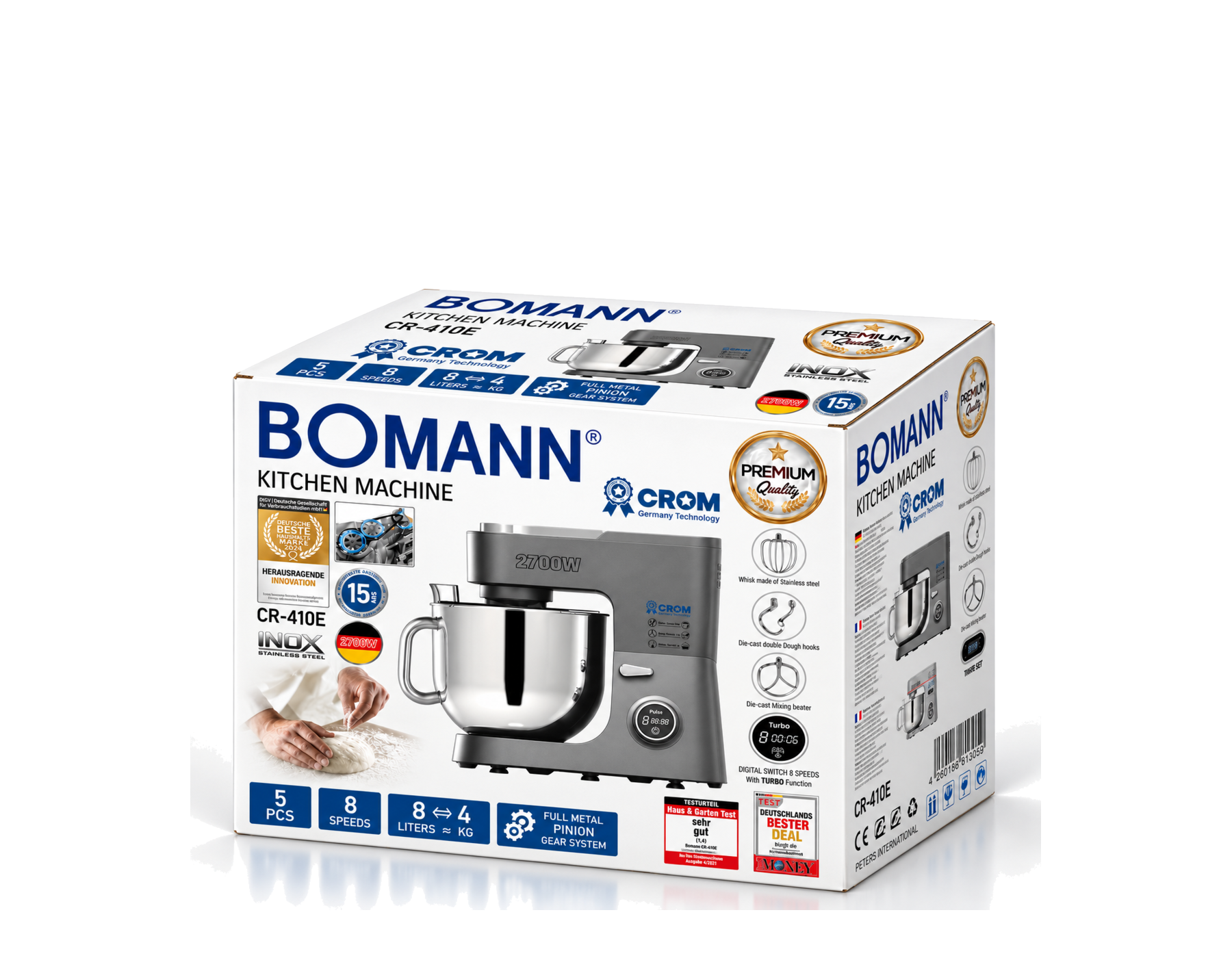 **عجانة BOMANN × CROM CR‑410E الرقمية – 2700W / 8L**
