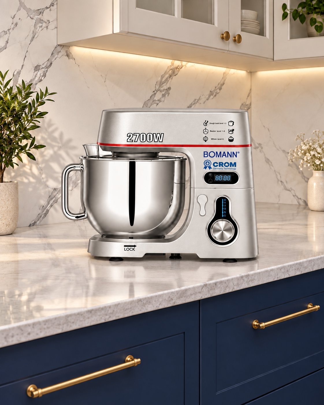 عجانة BOMANN × CROM CR‑510E المعدنية – 2700W / 7L